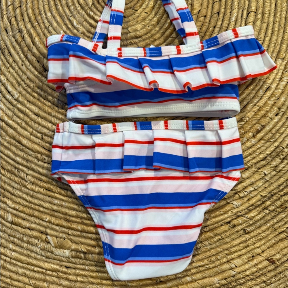 NWT new girl’s bikini Janie and Jack striped size 3-6 months.
